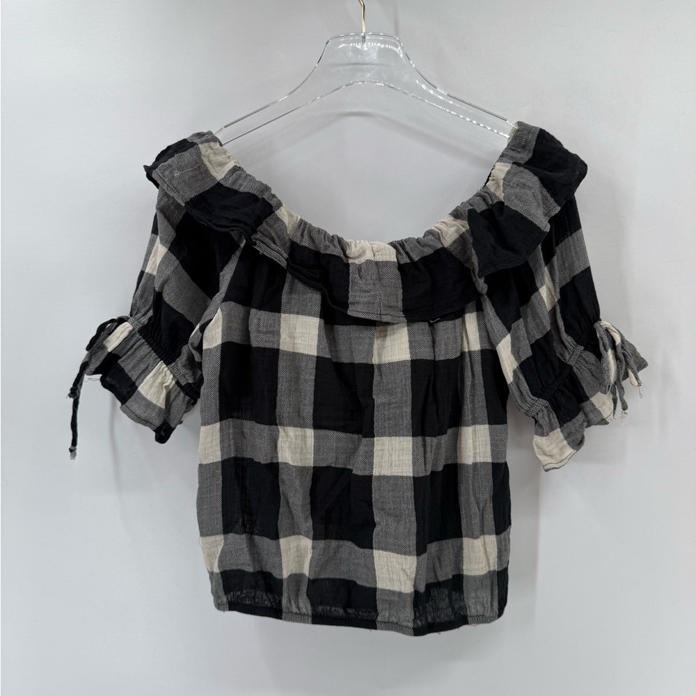 Anthropologie Ruffled Boat‎ Neck Top size xs - Picture 5 of 7